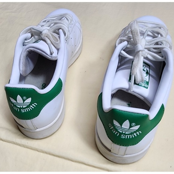 Adidas Stan Smith Shoes White Green Men\'s Size‎ 8 1/2 Rubber Leather main image 8